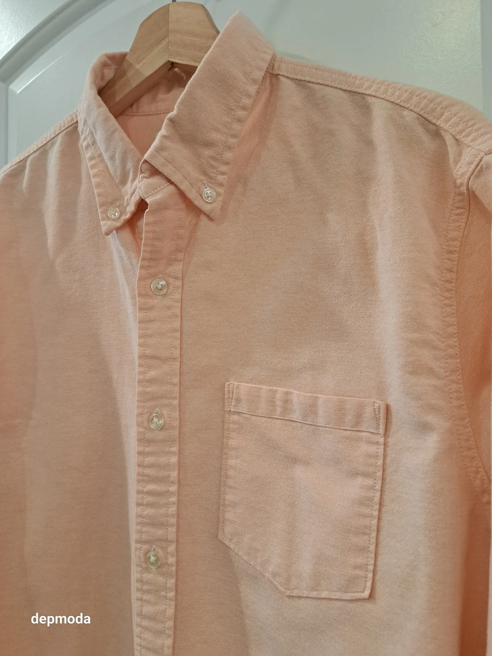 Sonoma Men's Peach Button down long sleeve shirt Size M
